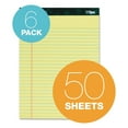 thumbnail image 2 of TOPS - Docket Writing Tablet, 8 1/2 x 11 3/4, Legal Rule, Canary, 50 Sheets -  6-Pack, 2 of 6