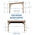 thumbnail image 8 of Backyard Discovery Arcadia Cedar Gazebo with PowerPort, Choose Size, 8 of 9