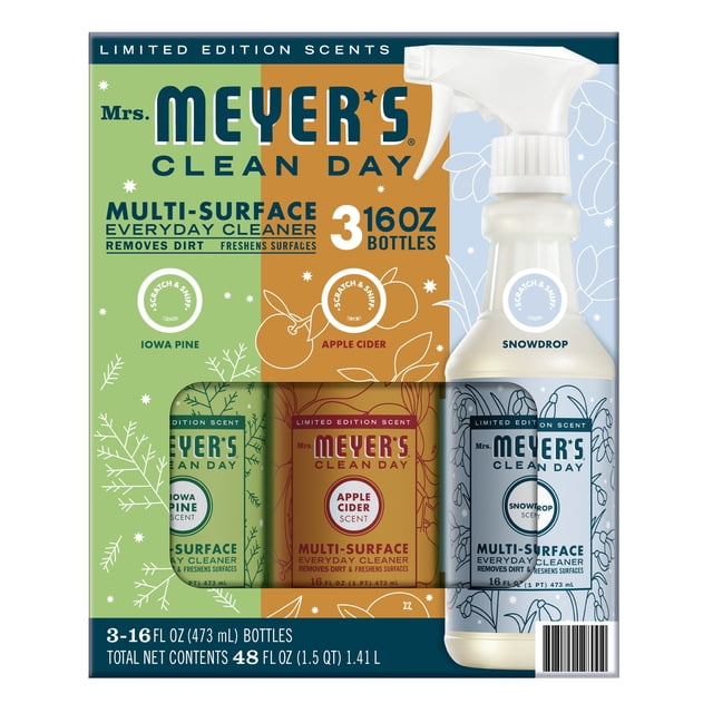 Mrs. Meyers Multi-Surface Cleaner, Limited Edition, Falliday Scents, 16 fl. oz., 3 pk.