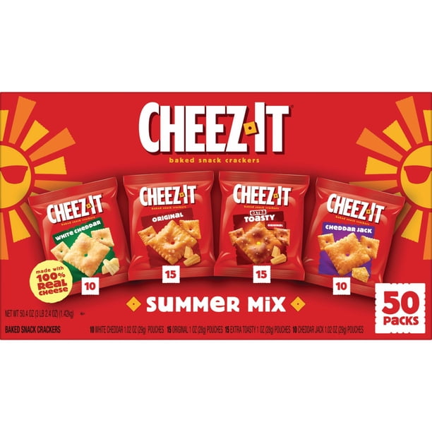 Cheez-It Crackers Summer Mix Variety Pack, 1 oz., 50 pk