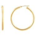 thumbnail image 2 of High Polish Round Tube Hoop Earrings in 14K Gold, 2 of 5