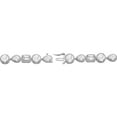 thumbnail image 3 of Multi-Cut Gemstone Halo Tennis Bracelet in Sterling Silver, 3 of 3