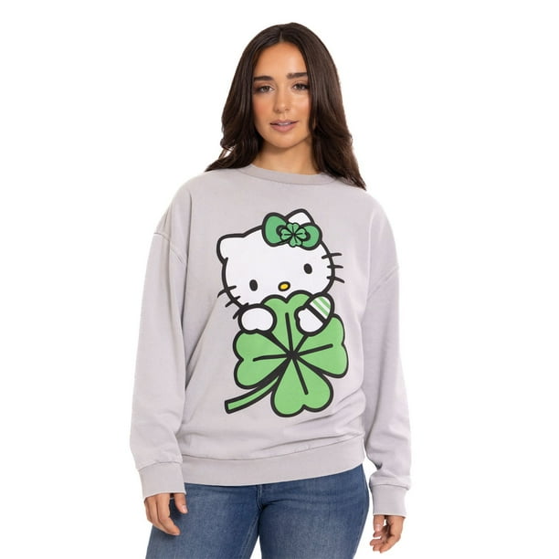 Women's St. Patrick's Day Sweatshirt - Shamrock Print Long Sleeve Crewneck Pullover, Relaxed Fit Casual Tops
