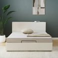 thumbnail image 1 of ZINUS Night Therapy Boucle Platform Bed Frame With Lifting Storage, Assorted Sizes, 1 of 12