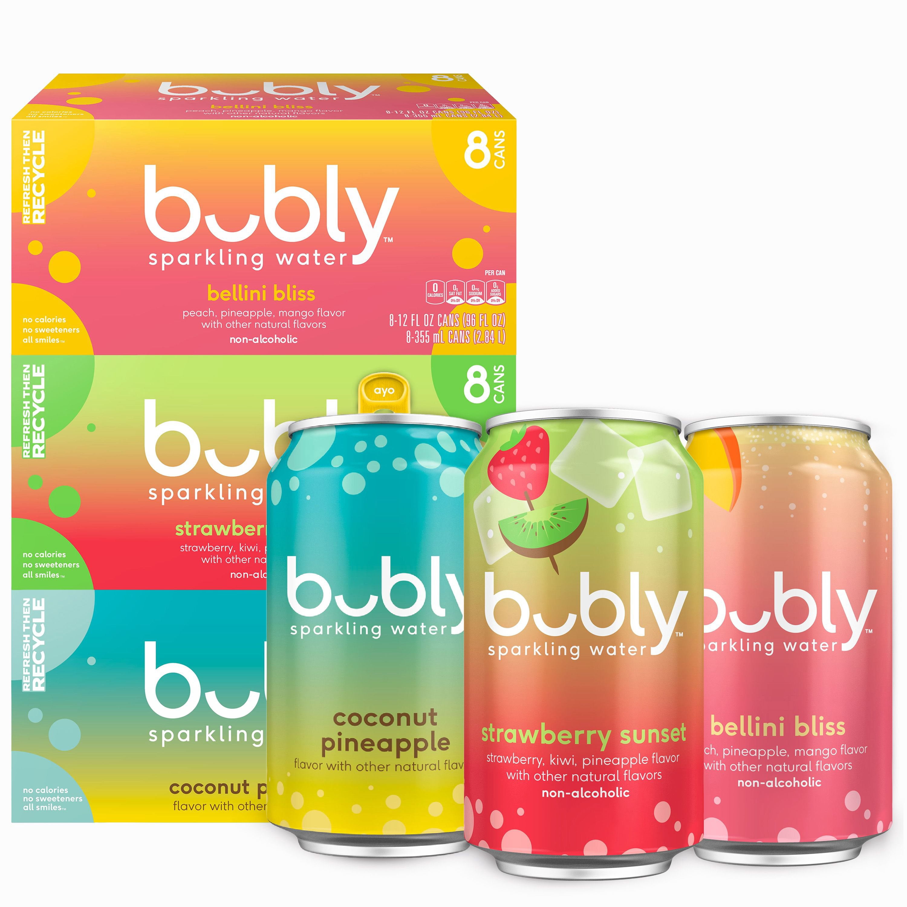 bubly Sparkling Water Variety Pack, 12 fl oz., 24 pk.