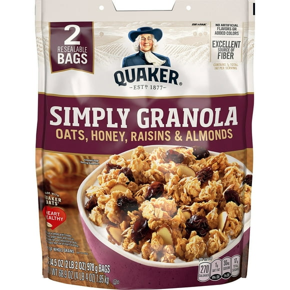 Quaker Simply Granola, 34.5 oz., 2 pk.
