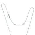 thumbnail image 4 of Emerald Cut Lab Created Gemstone & 0.08 CT. T.W. Diamond Necklace in Sterling Silver, 4 of 6