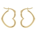 thumbnail image 1 of Open Heart Hoop Earrings in 14K Gold, 1 of 7