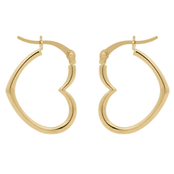 Open Heart Hoop Earrings in 14K Gold - Samsclub.com