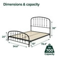 thumbnail image 6 of Zinus Night Therapy Bridget 50" Metal Platform Bed Frame, Assorted Colors, 6 of 9