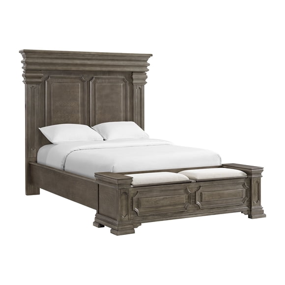 Society Den Paterson Bed in Grey, Storage Option & Assorted Sizes
