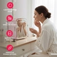 thumbnail image 5 of Frigidaire Skincare Cooler with Lighted Mirror Make-Up Door, Pink, 5 of 12