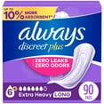 thumbnail image 1 of Always Discreet plus Incontinence Pads for Women, Extra Heavy Long, 90 ct., 1 of 12