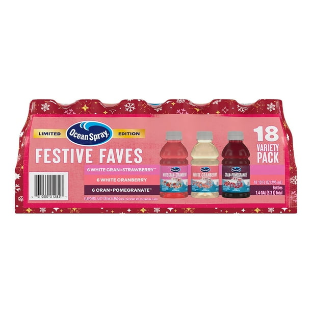 Ocean Spray Juice Drink Winter Variety Pack, 10 fl. oz., 18 pk