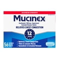 thumbnail image 1 of Mucinex 12-Hour Maximum Strength Chest Congestion Expectorant Tablets, 1200 mg Guaifenesin 56 ct., 1 of 9