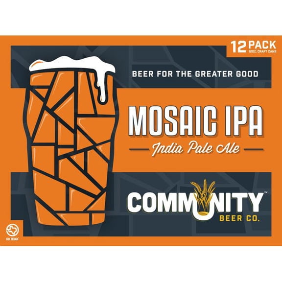 Community Mosaic IPA Ale Beer, 12 fl. oz. can, 12 pk.