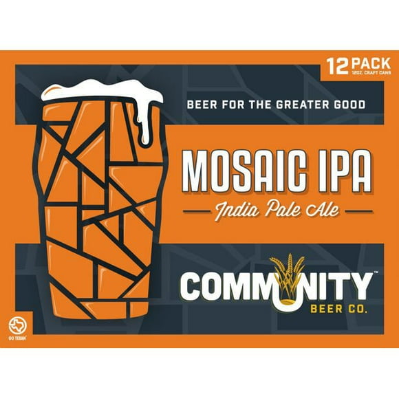 Community Mosaic IPA Ale Beer, 12 fl. oz. can, 12 pk.