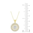 thumbnail image 4 of 0.46 CT.T.W. Round & Baguette Diamond Pendant Necklace in 14K Gold, 4 of 8