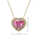 thumbnail image 3 of Lab Created Gemstone & Diamond Accent Heart Pendant Necklace in 14K Gold, 3 of 4