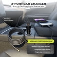 thumbnail image 4 of TECSTR 10 ft Car Charger for Starlink Mini with USB-A and USB-C Ports, 4 of 4