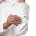 thumbnail image 5 of Express Women's Cropped Button-Down Top, 5 of 6