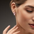 thumbnail image 6 of Freshwater Cultured 6-8.5mm Pearl & Gemstone Earrings in Sterling Silver, 6 of 6