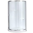 thumbnail image 1 of Breeze 38” x 38” x 77” Corner Shower Kit with Clear Glass, Walls, Base and Hardware, 1 of 19