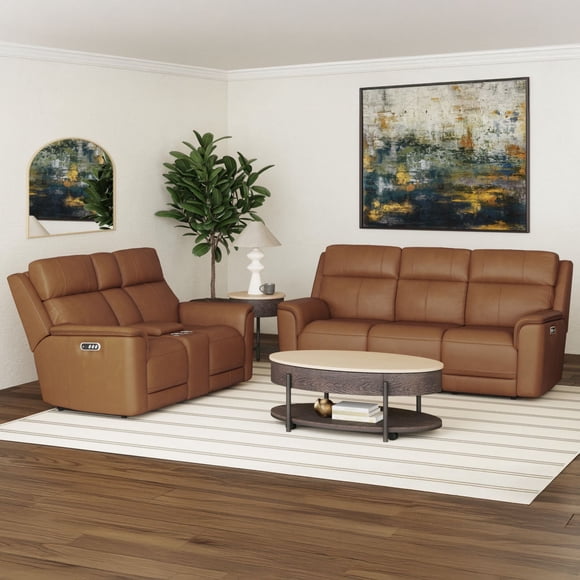 Society Den Walker Sofa & Loveseat Living Room Set