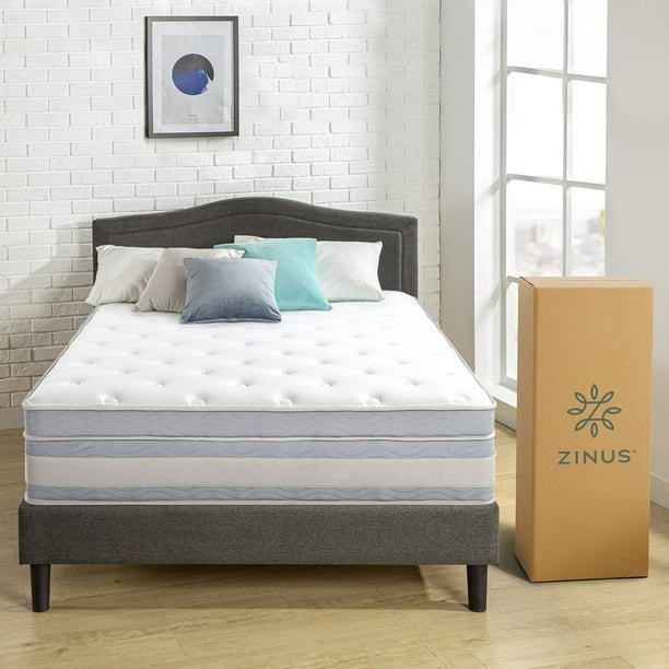 Zinus Bed Mattress Conventional, Mousse, Blanc, 90 x 190 cm