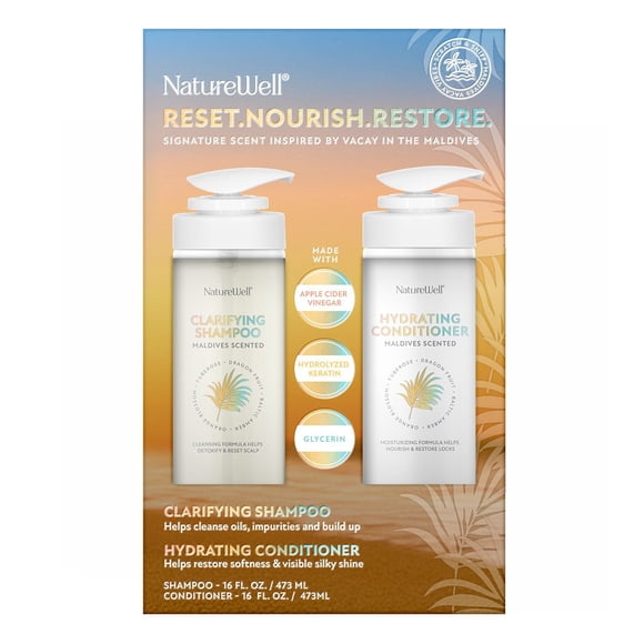 NatureWell Maldives Shampoo & Conditioner, 16 fl. oz., 2 pk.