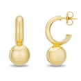 thumbnail image 1 of Neuhardt Ball Huggie Hoop Earrings in 18K Gold Vermeil, 1 of 7