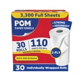 thumbnail image 1 of POM Individually Wrapped 2-Ply Paper Towels 30 rolls, 110 sheets/roll, 1 of 1