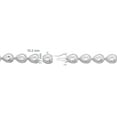 thumbnail image 4 of Pear Cut Lab Created Gemstone Halo Tennis Bracelet in Sterling Silver, 4 of 5