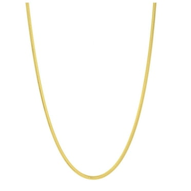Oval Snake Necklace in 14K Yellow Gold
