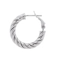 thumbnail image 5 of Italian Twisted Hoop Earrings in Sterling SIlver, 5 of 8
