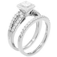 thumbnail image 2 of 1.00 CT. T.W. Princess Cut Halo Diamond Ring & Band Set in 14K Gold, 2 of 2