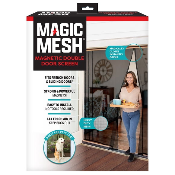 Magic Mesh Hands Free Magnetic Screen Door, Choose Size