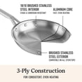 thumbnail image 4 of Calphalon 3-Piece Stainless Steel Fry Pan Set, 4 of 6