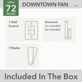 thumbnail image 11 of Hunter Downtown ENERGY STAR® Damp Rated Ceiling Fan and Wall Control - 72" & 60" Assorted Colors, 11 of 19