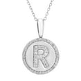 thumbnail image 1 of Diamond Initial Pendant Necklace in Sterling Silver, 1 of 5