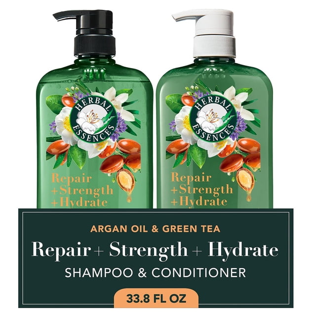 Herbal Essences Pure Plants Argan Oil & Green Tea Shampoo + Conditioner, 33.8 fl. Oz., 2 pk.
