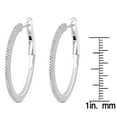 thumbnail image 4 of 0.29 CT. T.W. Diamond Hoop Earrings in Sterling Silver, 4 of 5