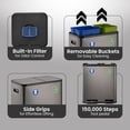 thumbnail image 3 of Simpli-Magic 18.5 Gallon (40L x 30L) Dual Compartment Step Trash Can – Kitchen Garbage Can with Waste & Recycling Bins – Slow-Close Lid, Odor Control, Hands-Free, 3 of 5