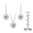 thumbnail image 7 of Round Cut Lab Created Gemstone Dancing Pendant & Earring Set in Sterling Silver, 7 of 8