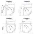 thumbnail image 19 of Breeze 38” x 38” x 77” Corner Shower Kit with Clear Glass, Walls, Base and Hardware, 19 of 19