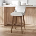 thumbnail image 7 of HH2 Home Upholstered Tapered Back Wood Adjustable Height Swivel Bar Stool, 7 of 13