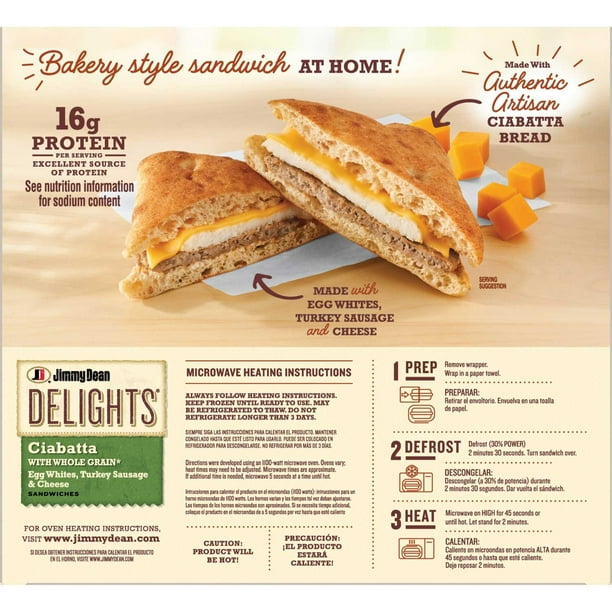 Jimmy Dean Delights Ciabatta Sandwiches 8 ct. - Samsclub.com