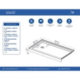 thumbnail image 6 of Streamline 60 in. x 36 in. Alcove Acrylic Shower Base With Left, Center or Right Drain / Glossy Black or White, 6 of 9