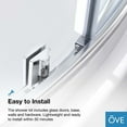 thumbnail image 10 of Breeze 36” x 36” x 77” Corner Shower Kit with Clear Glass, Walls, Base and Hardware, 10 of 13