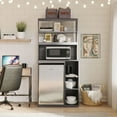 thumbnail image 4 of The Organization Station with Mini Refrigerator and Microwave Storage Space, Assorted Colors, 4 of 11